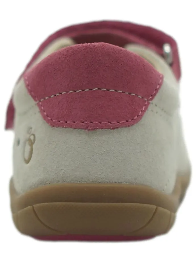 Leder-Barfuß-Ballerinas in Weiß