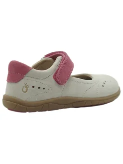 Leder-Barfuß-Ballerinas in Weiß