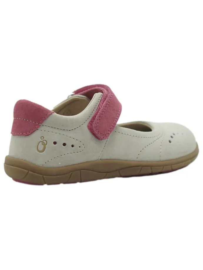 Leder-Barfuß-Ballerinas in Weiß