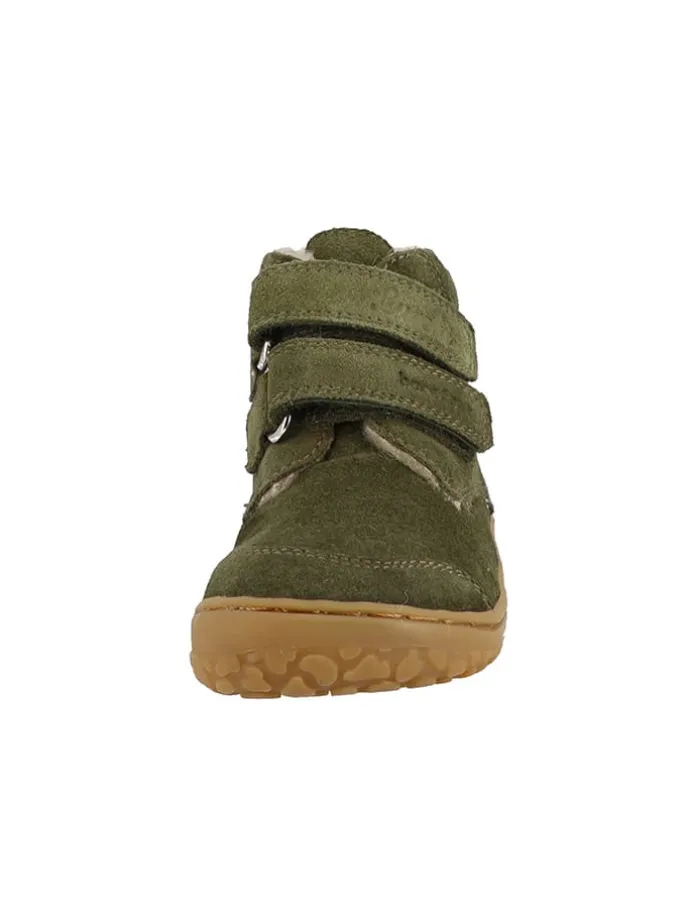 Leder-Barfußchuhe "Nimbi" in Khaki