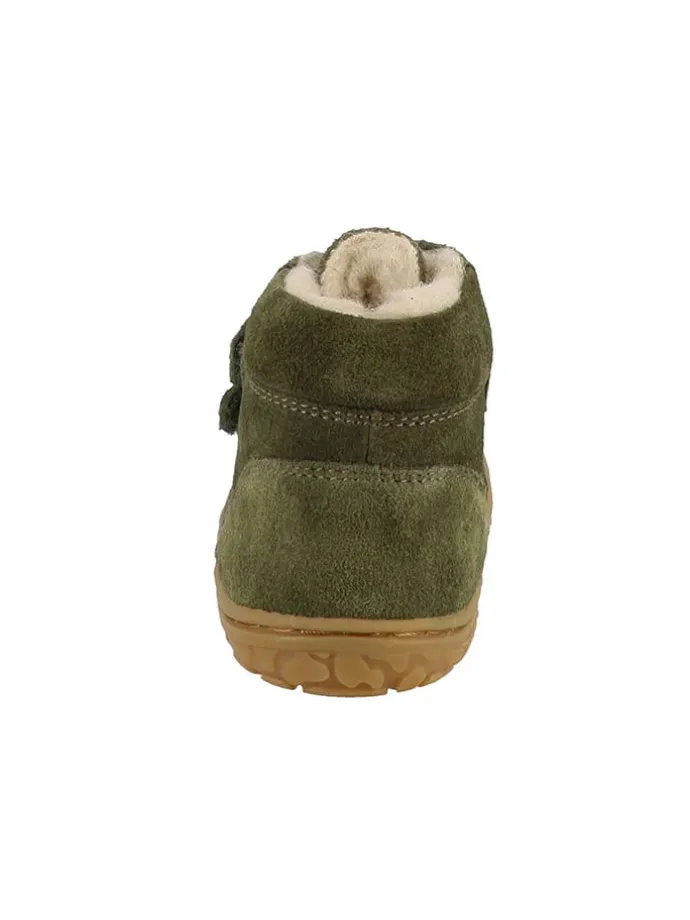 Leder-Barfußchuhe "Nimbi" in Khaki