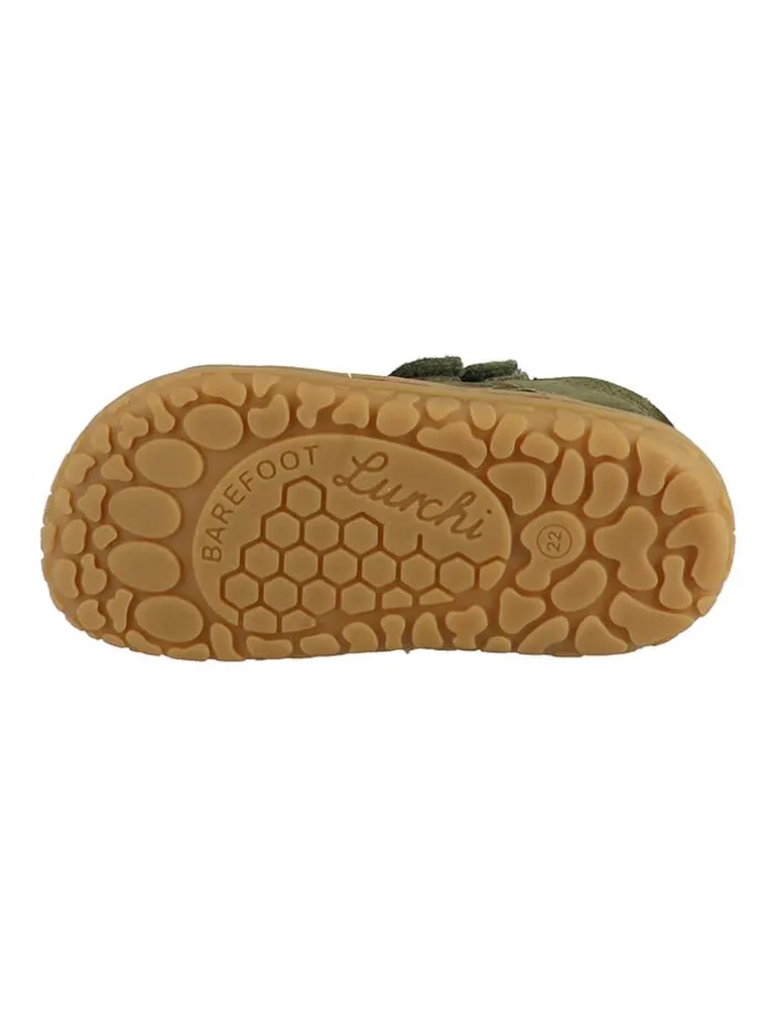 Leder-Barfußchuhe "Nimbi" in Khaki
