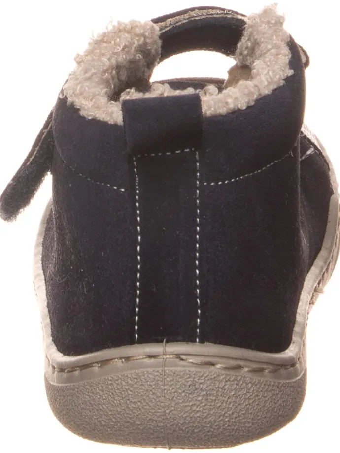 Leder-Barfuß-Schnürschuh in Anthrazit