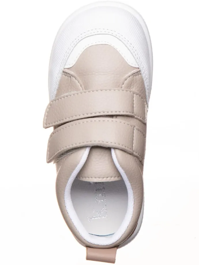 Leder-Barfußschuhe in Beige
