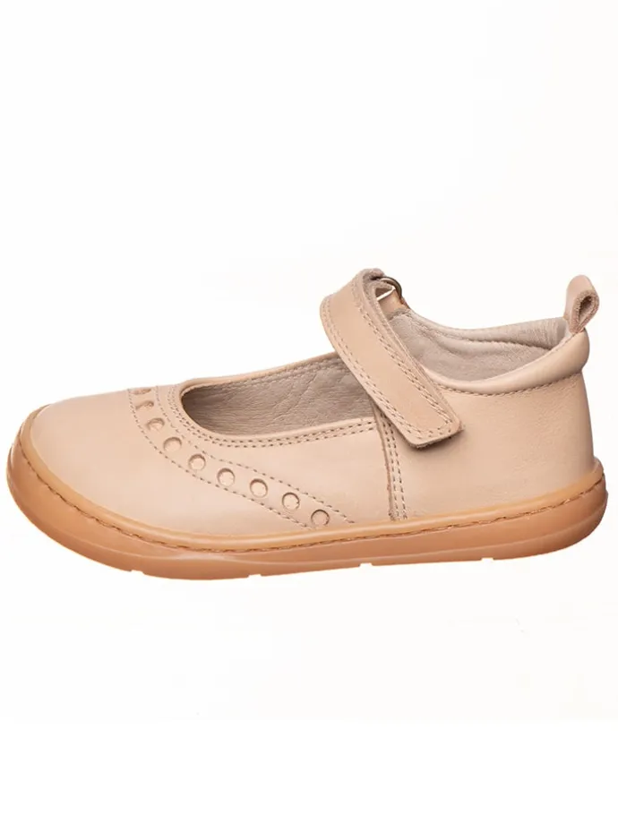 Leder-Barfußschuhe in Creme
