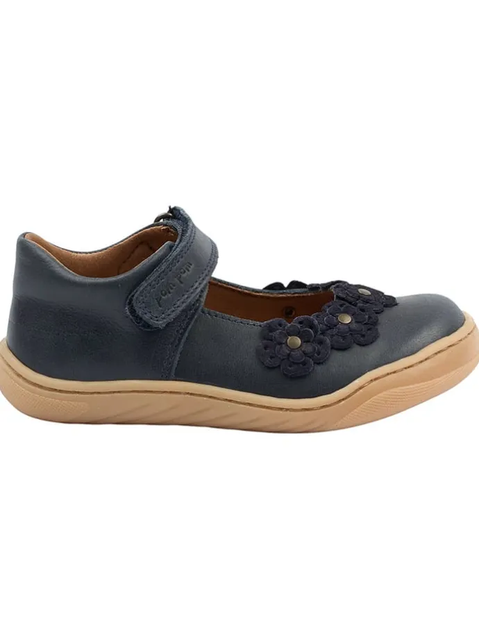 Leder-Barfußschuhe in Dunkelblau