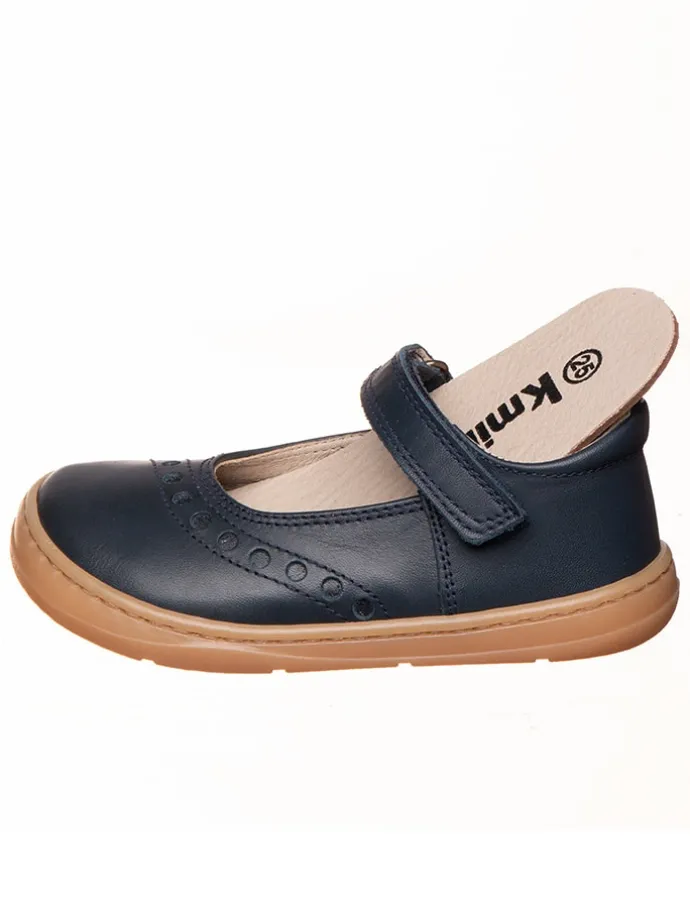 Leder-Barfußschuhe in Dunkelblau