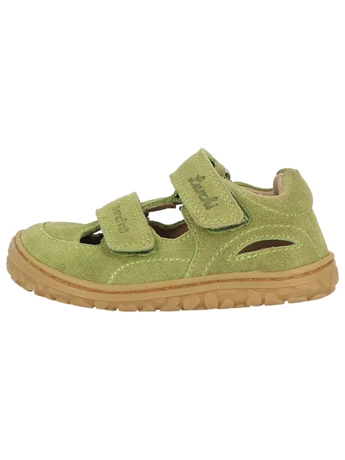 Leder-Barfußschuhe "Nando" in Khaki