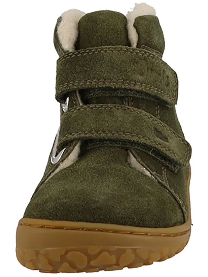 Leder-Barfußschuhe "Nik" in Khaki