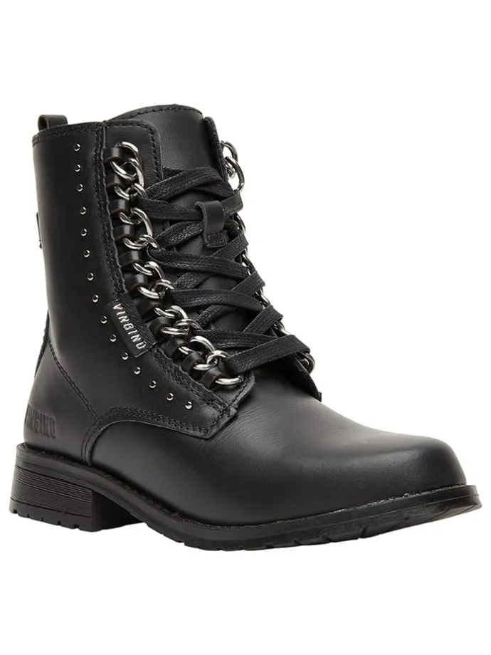 Leder-Boots "Amanda" in Schwarz