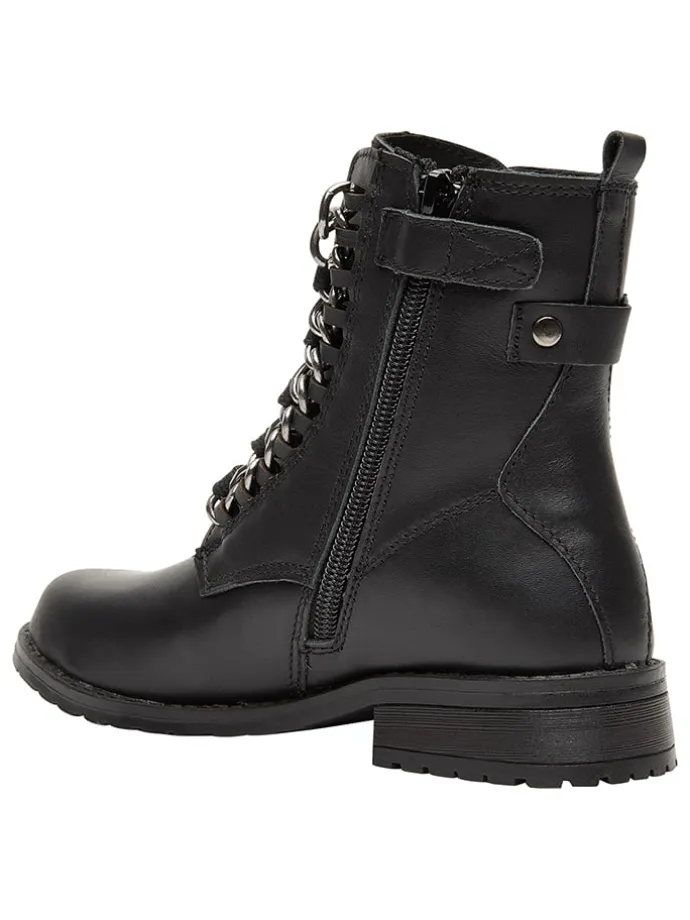 Leder-Boots "Amanda" in Schwarz