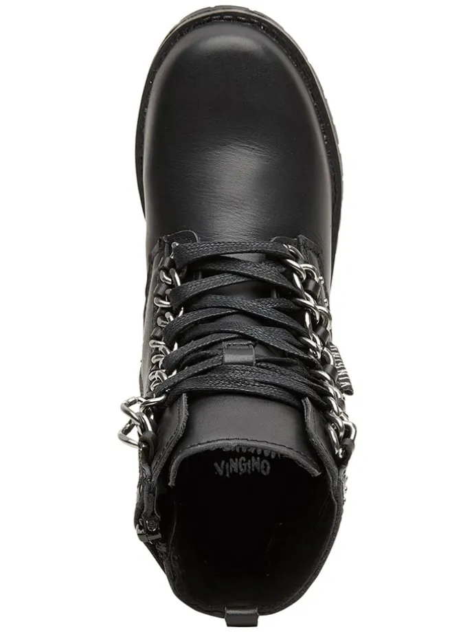 Leder-Boots "Amanda" in Schwarz
