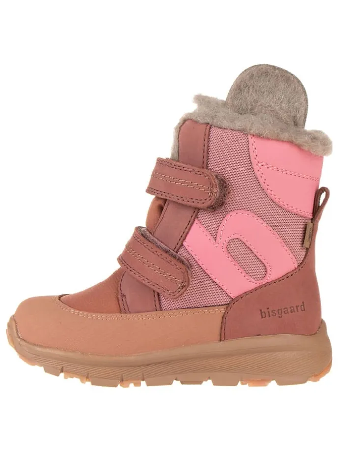 Leder-Boots "Eigil" in Rosa/ Braun