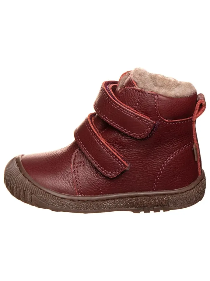 Leder-Boots "Gorm" in Bordeaux