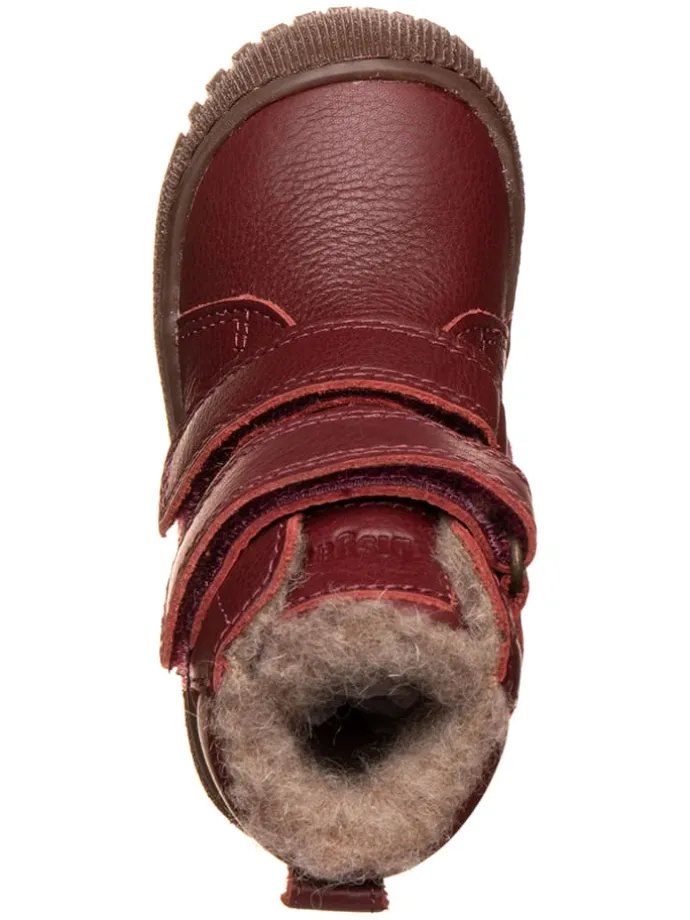 Leder-Boots "Gorm" in Bordeaux