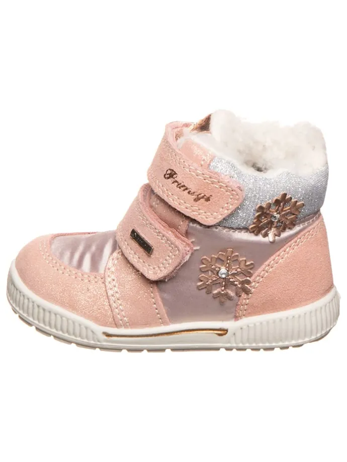 Leder-Boots in Apricot