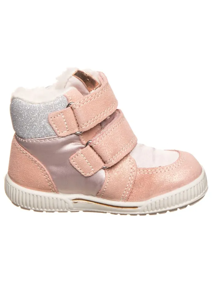 Leder-Boots in Apricot
