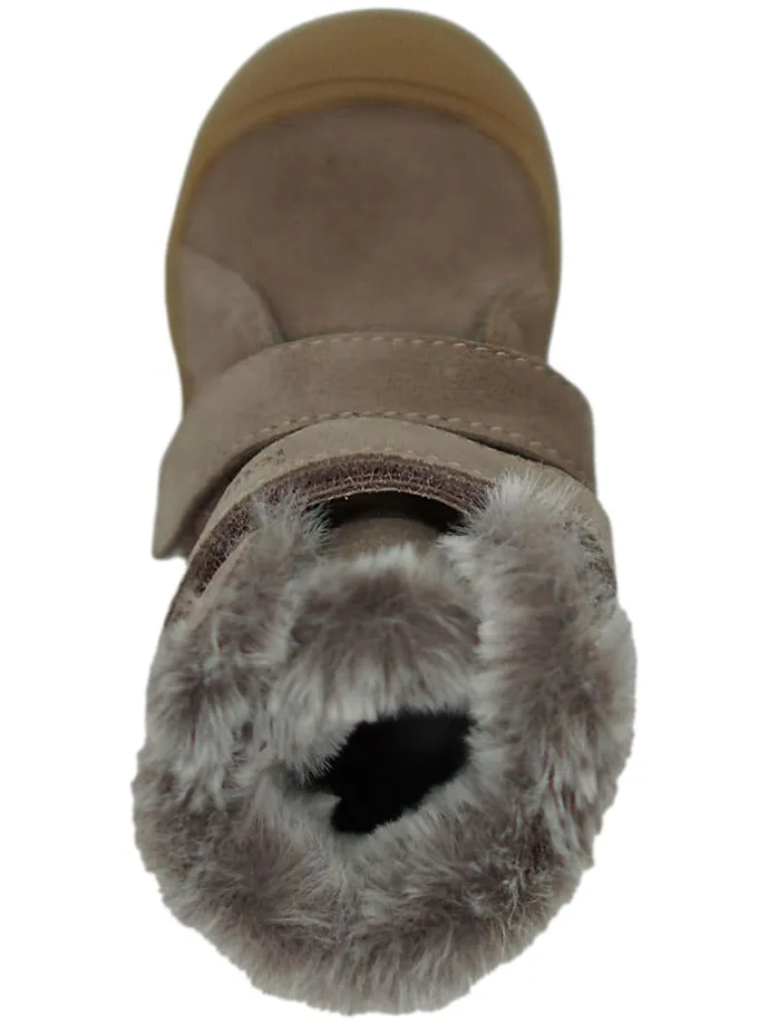 Leder-Boots in Beige
