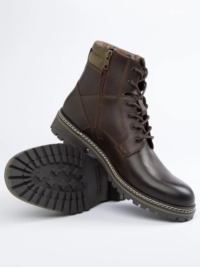 Leder-Boots in Braun