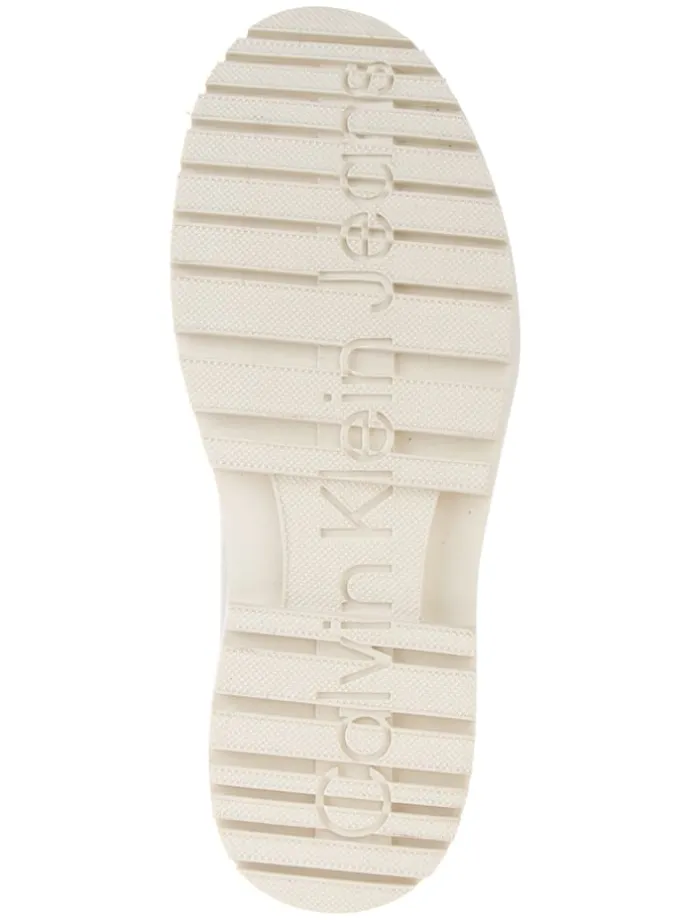 Leder-Boots in Creme/ Beige
