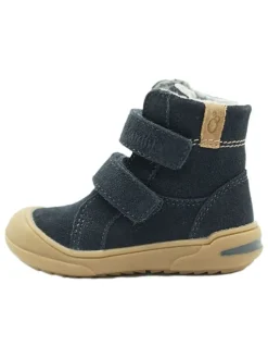 Leder-Boots in Dunkelblau