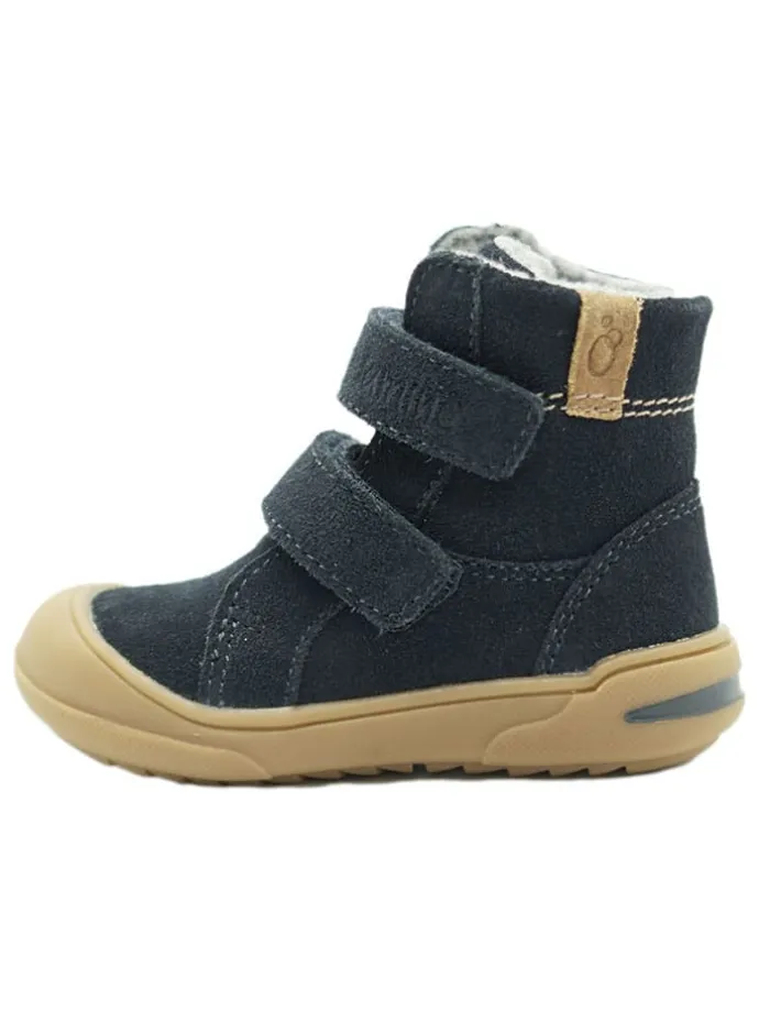 Leder-Boots in Dunkelblau