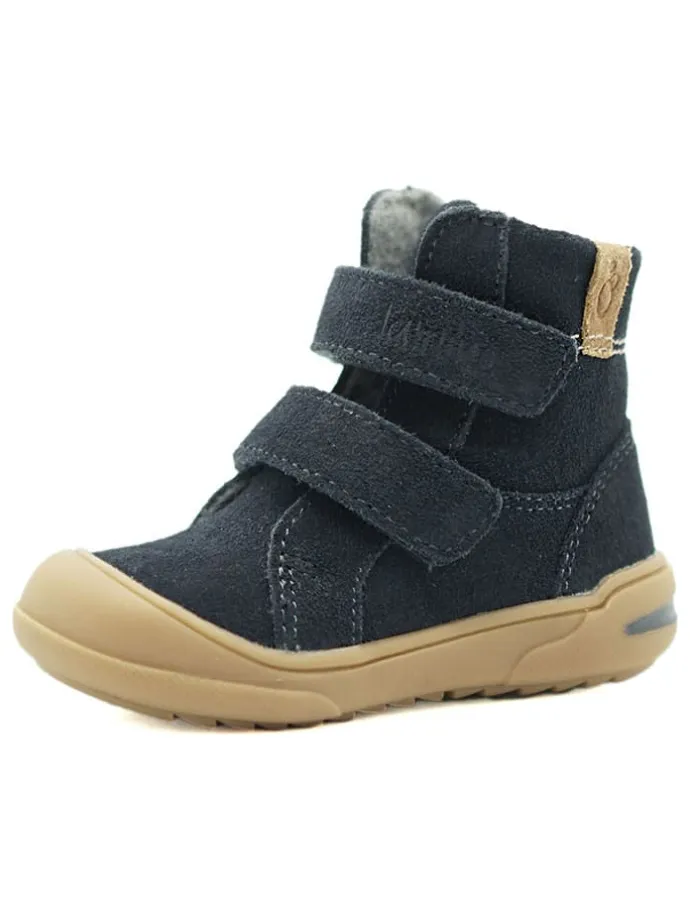 Leder-Boots in Dunkelblau