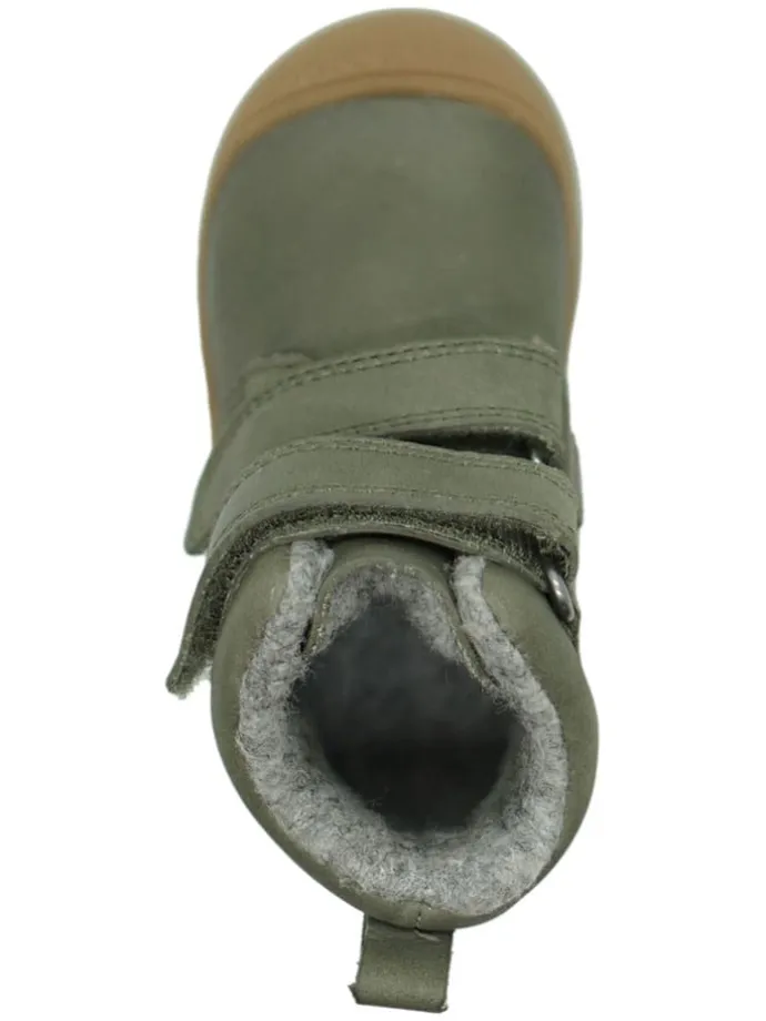 Leder-Boots in Khaki