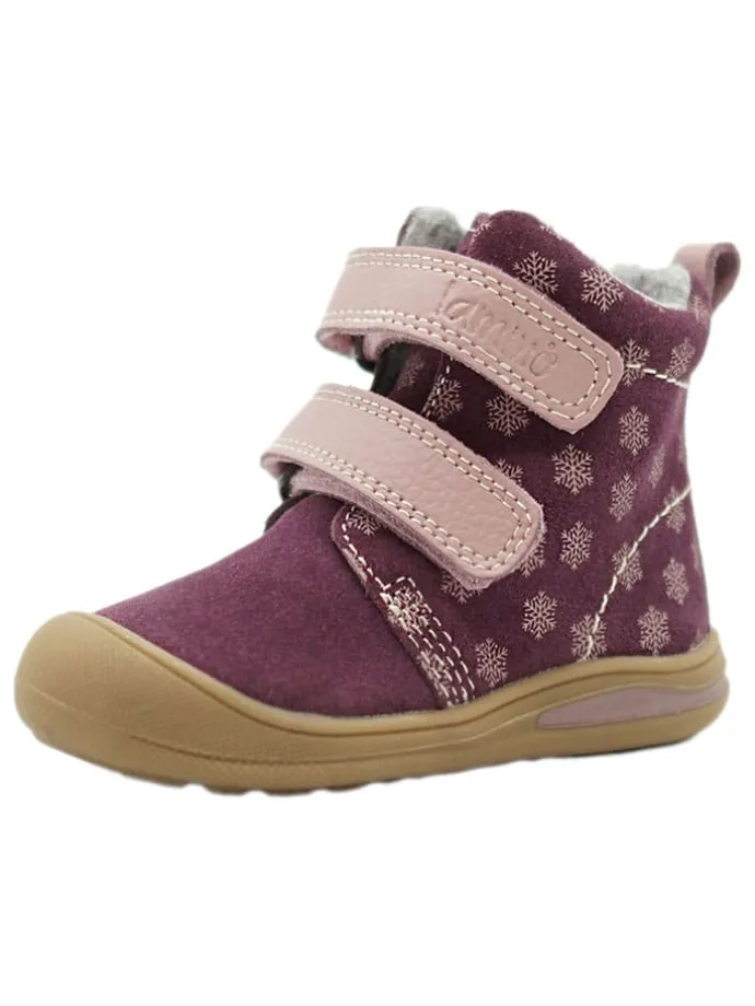 Leder-Boots in Lila