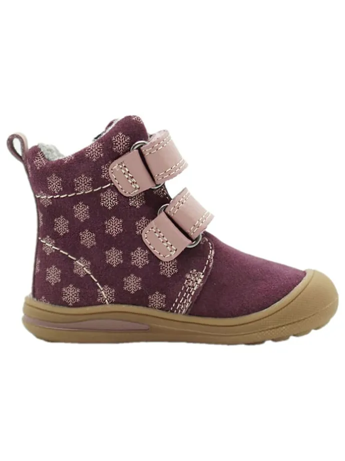 Leder-Boots in Lila