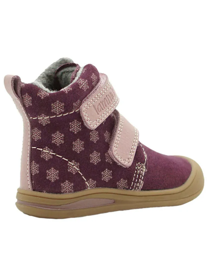 Leder-Boots in Lila