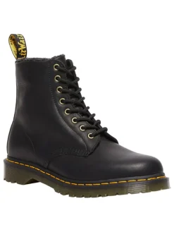 Leder-Boots in Schwarz