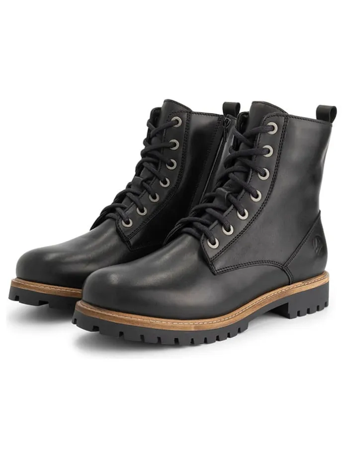 Leder-Boots in Schwarz