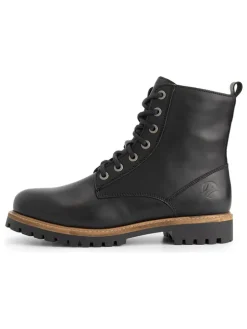 Leder-Boots in Schwarz
