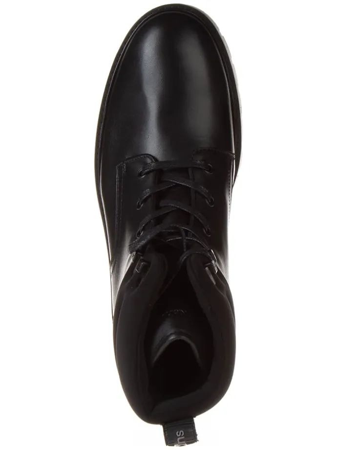 Leder-Boots in Schwarz