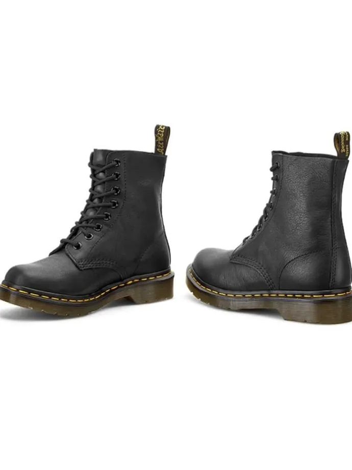 Leder-Boots in Schwarz