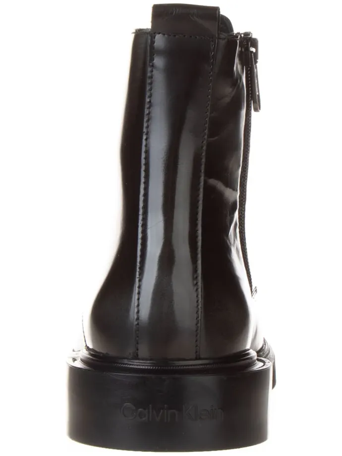 Leder-Boots in Schwarz