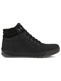 Leder-Boots in Schwarz