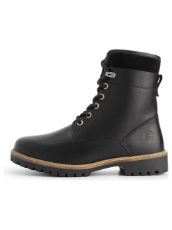 Leder-Boots "Langdets" in Schwarz