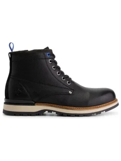 Leder-Boots "Malling" in Schwarz