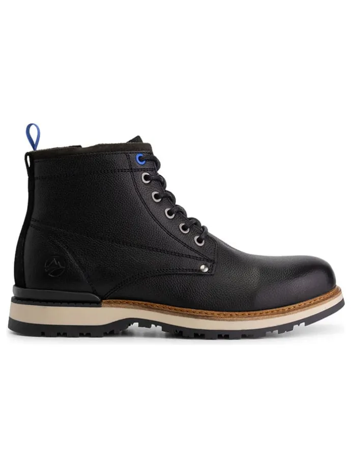 Leder-Boots "Malling" in Schwarz