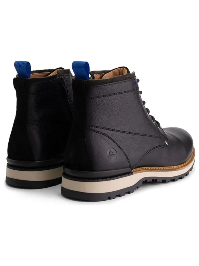 Leder-Boots "Malling" in Schwarz