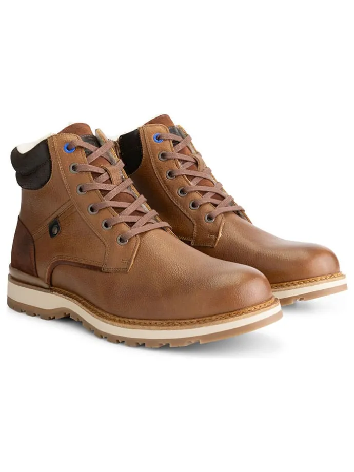 Leder-Boots "Sundby" in Hellbraun