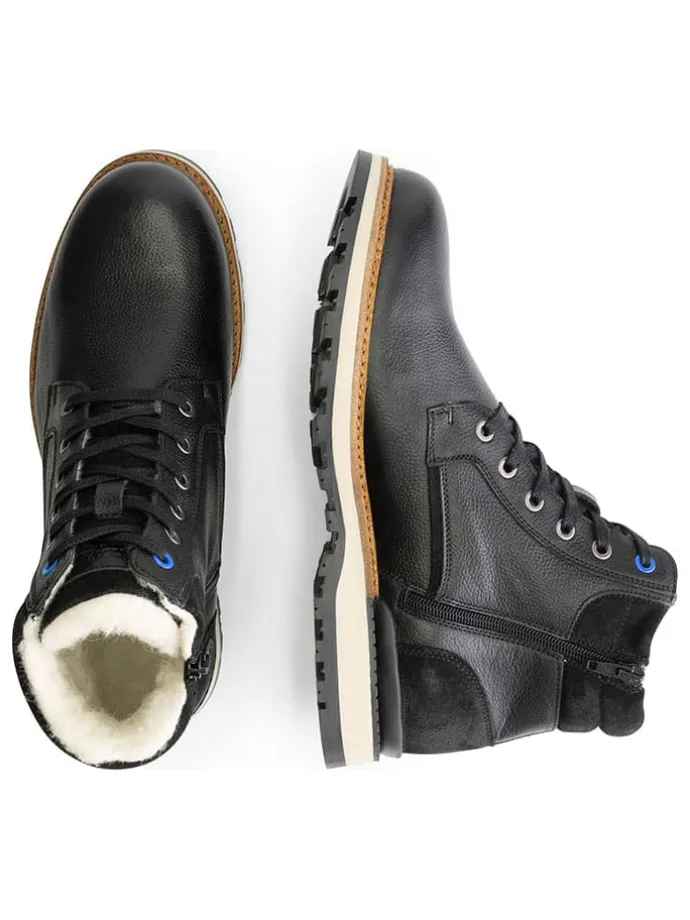 Leder-Boots "Sundby" in Schwarz