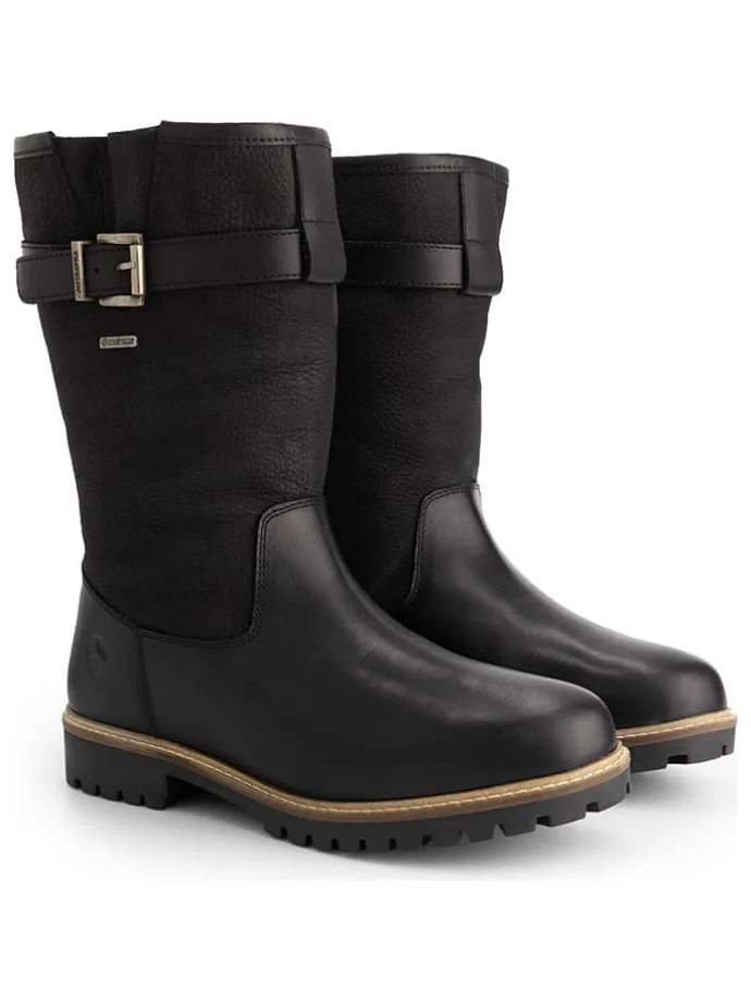 Leder-Boots "Troms" in Schwarz