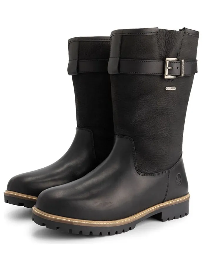 Leder-Boots "Troms" in Schwarz