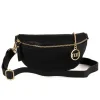 Leder-Brustbeutel "Perugino" in Schwarz - (B)23 x (H)13 x (T)2 cm