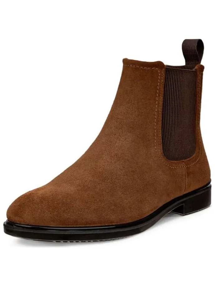 Leder-Chelsea-Boots "Classic" in Hellbraun