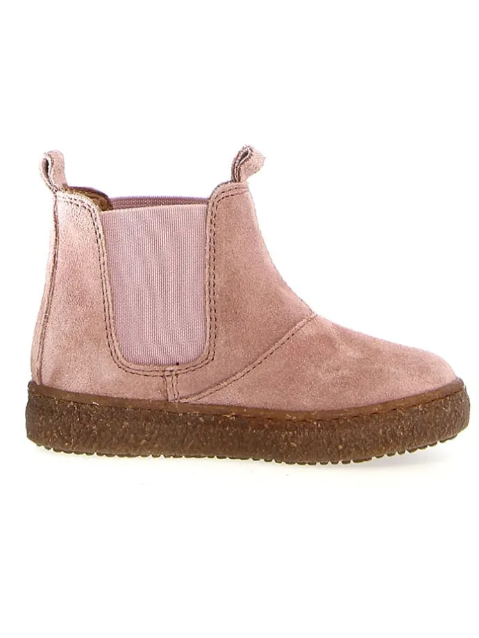 Leder-Chelsea-Boots "Figus" in Rosa