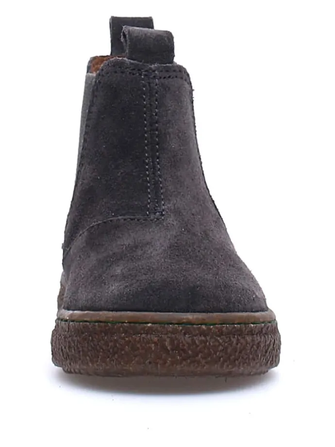 Leder-Chelsea-Boots "Figus" in Anthrazit